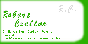 robert csellar business card