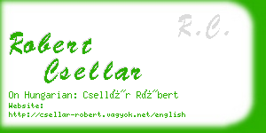 robert csellar business card